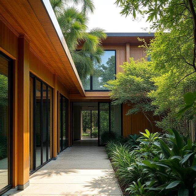 Tropical modern house with sustainable materials